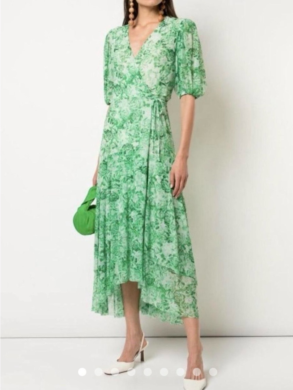 Ganni Floral Wrap Dress